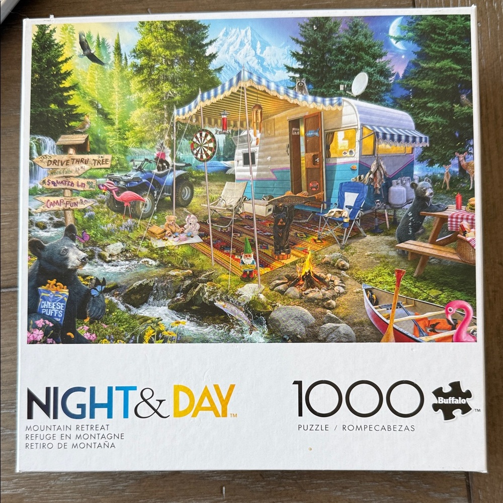 Buffalo David Bitton Night & Day Mountain Retreat Puzzle - 1000 Pieces